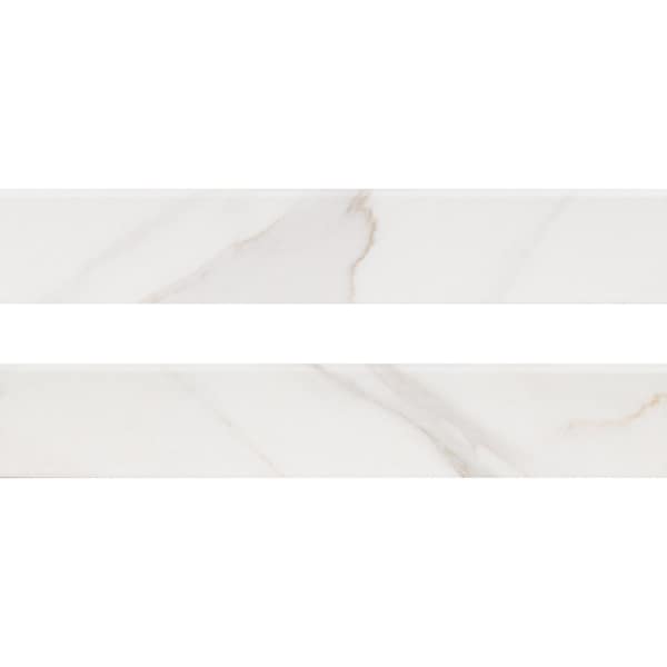Msi Adella Calacatta Bullnose 3 in. x 18 in. Glazed Porcelain Wall Tile, 30PK ZOR-PT-TR-0232 - main